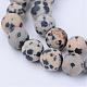 Natural Dalmatian Jasper Beads Strands(G-Q462-6mm-05)-1