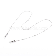 Eyeglasses Chains, Neck Strap for Eyeglasses, with 304 Stainless Steel Link Chains and Rubber Eyeglass Holders, Stainless Steel Color, 27.76 inch(70.5cm)(AJEW-EH00333-01)