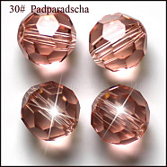 Imitation Austrian Crystal Beads, Grade AAA, Faceted(32 Facets), Round, Pale Violet Red, 4mm, Hole: 0.7~0.9mm(SWAR-F021-4mm-319)