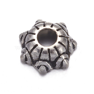 Tibetan Silver Spacer Beads, Lead Free & Nickel Free & Cadmium Free, Gear, Antique Silver, about 5mm wide, 2.1mm thick, Hole: 1mm(AA220-NF)