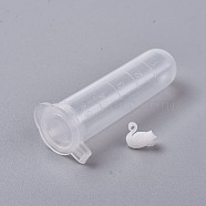 DIY Crystal Epoxy Resin Material Filling, Swan, For Display Decoration, with Transparent Tube, White, 8.5x8.5x4mm(X-DIY-WH0152-84F-01)