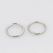 304 Stainless Steel Open Jump Rings, Stainless Steel Color, 21 Gauge, 4x0.7mm, Inner Diameter: 2.6mm, Hole: 3mm(STAS-N015-10-4x0.7mm)