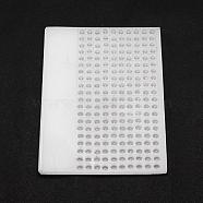 Plastic Bead Counter Boards, for Counting 6mm 200 Beads, Rectangle, White, 15.4x11.1x0.55cm, Bead Size: 6mm(KY-F008-02)