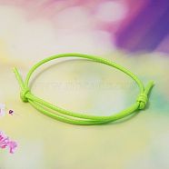 Korean Waxed Polyester Cord Bracelet Making, Lawn Green, Adjustable Diameter: 40~70mm(AJEW-JB00011-17)