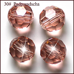 Imitation Austrian Crystal Beads, Grade AAA, K9 Glass, Faceted(32 Facets), Round, Pale Violet Red, 4mm, Hole: 0.7~0.9mm(SWAR-F021-4mm-319)