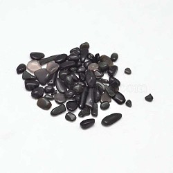 Natural Obsidian Chip Beads, No Hole/Undrilled, 3~9x1~4mm(X-G-L453-08)