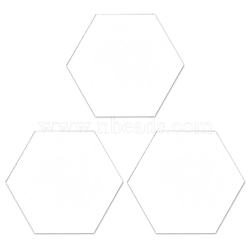 Acrylic Jewelry Displays, Hexagon, Clear, 8.65x9.9x0.25cm, 3pcs/set(EDIS-WH0027-05)
