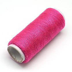 402 Polyester Sewing Thread Cords for Cloth or DIY Craft, Deep Pink, 0.1mm, about 120m/roll, 10rolls/bag(OCOR-R027-34)