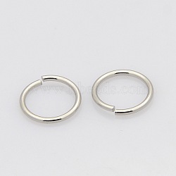 Tarnish Resistant 304 Stainless Steel Open Jump Rings, Stainless Steel Color, 21 Gauge, 4x0.7mm, Inner Diameter: 2.6mm, Hole: 3mm(STAS-N015-10-4x0.7mm)