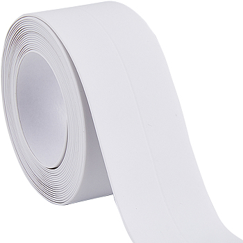 PVC Plastic Waterproof Edge Banding, Adhesive Veneer Edge Trim for Kitchen Sink, Toilet Seam, Corner, White, 36x0.9mm, 3.2m/roll