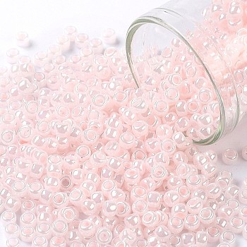 TOHO Round Seed Beads, Japanese Seed Beads, (145L) Ceylon Soft Pink, 8/0, 3mm, Hole: 1mm, about 222pcs/10g