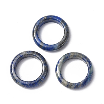 Natural Lapis Lazuli Plain Band Ring, Gemstone Jewelry for Women, US Size 6 1/2(16.9mm)