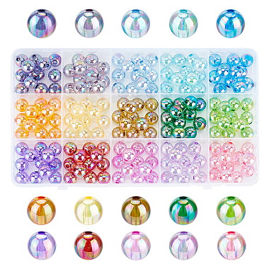 Mixed Color Round Acrylic Beads