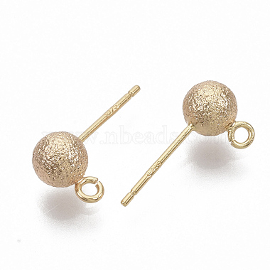 Real Gold Plated Brass Stud Earring Findings