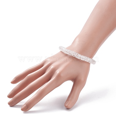 Acrylic Curved Tube Chunky Stretch Bracelet for Women(BJEW-JB08134-01)-3