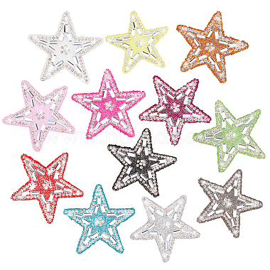Mixed Color Resin Rhinestone Cloth Patches