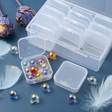 12Pcs Square Plastic Organizer Beads Storage Containers(CON-YW0001-35)-5