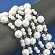 Chaînes en perles de verre rondes manuelles pour fabrication de bracelets et colliers(X-AJEW-JB00055-01)-4