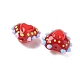 Baking Paint Glass Bumpy Beads Heart(LAMP-V001-09H)-4
