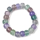 Bracelet extensible en perles rondes en fluorite naturelle pour femmes(BJEW-M297-A01)-1