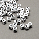 Large Hole Acrylic Letter European Beads(SACR-Q103-6mm-01H)-1