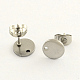 304 Stainless Steel Stud Earring Findings(STAS-R063-35)-1