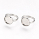 Componentes de anillos de dedo de 304 acero inoxidable ajustables(STAS-E144-026-12mm)-1