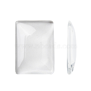 Transparent Rectangle Glass Cabochons,, Clear, 25x18x5mm(GGLA-R025-25x18)