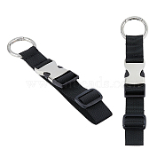Nylon Adjustable Bag Luggage Straps, with Zinc Alloy Clasp, Platinum, 232~335x25mm(FIND-WH0418-47P)