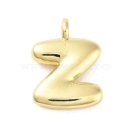 Rack Plating Brass Pendants, Cadmium Free & Lead Free, Long-Lasting Plated, Real 18K Gold Plated, Letter, Letter Z, 17.5x13x4.5mm, hole: 2.5mm(KK-C050-01G-Z)