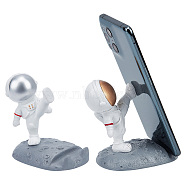 2Pcs 2 Colors Resin Mobile Phone Holders, Spacerman, Mixed Color, 9.6x5.6x9.6cm, 1pc/color(AJEW-NB0003-86)