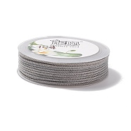 Braided Nylon Threads, Dyed, Knotting Cord, for Chinese Knotting, Crafts and Jewelry Making, Dark Gray, 1mm, about 21.87 Yards(20m)/Roll(NWIR-E023-1mm-38)