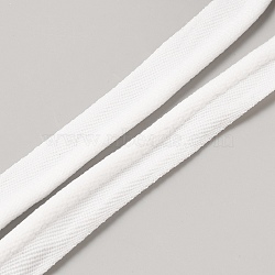 Flat Polyester Elastic Lip Trim Cord, Webbing Garment Sewing Accessories, White, 10mm, about 10 Yards/Skein(EW-WH0014-06B)