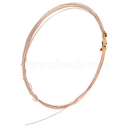 PandaHall Elite 925 Sterling Silver Wire, with Sponge Pad, Rose Gold, 26 Gauge, 0.4mm, about 6.56 Feet(2m)/Box(FIND-PH0008-40RG)