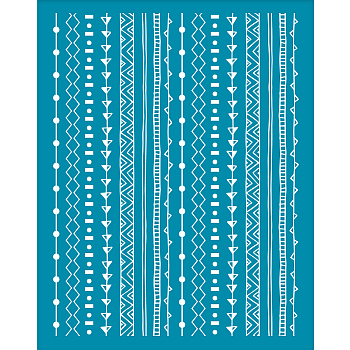 Silk Screen Printing Stencil, for Painting on Wood, DIY Decoration T-Shirt Fabric, Stripe, 100x127mm