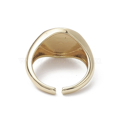 Evil Eye Rack Plating Brass Open Cuff Ring Findings(RJEW-K257-34G)-3