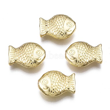 Light Gold Fish Alloy Beads