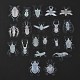 40Pcs 20 Styles PET Adhesive Waterproof Stickers Set(DIY-K032-50E)-4