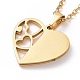 Crystal Rhinestone Heart Pendant Necklace with Vacuum Plating 304 Stainless Steel Chains for Women(NJEW-E014-21G)-4