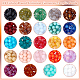 Elite 24 Colors Round Imitation Gemstone Acrylic Beads(OACR-PH0004-09C)-4