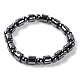 Round & Column Synthetic Non-magnetic Hematite Beaded Stretch Bracelets for Women(BJEW-Q345-04)-1