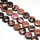 Natural Flat Round Rhodonite Beads Strands(G-L246-10)-1