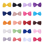 Grosgrain Bowknot Alligator Hair Clips, with Iron Alligator Clips, Mixed Color, 80mm, 40pcs/set(PHAR-NB0001-02)