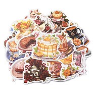 Afternoon Tea 50Pcs Paper Scrapbook Stickers, for DIY Album Scrapbook, Diary Decoration, Mixed Color, 41~68x45~61x0.2mm(DIY-I114-03)