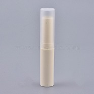 DIY Empty Lipstick Bottle, Lip Gloss Tube, Lip Balm Tube, with Cap, Beige, 8.3x1.5cm, Capacity: 4ml(0.13 fl. oz)(DIY-K029-06)