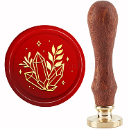 Brass Wax Seal Stamp with Handle, for DIY Scrapbooking, Diamond Pattern, 89x30mm(AJEW-WH0184-0989)