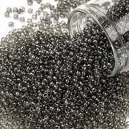 TOHO Round Seed Beads, Japanese Seed Beads, (120) Smoke Transparent Luster, 11/0, 2.2mm, Hole: 0.8mm, about 1110pcs/10g(X-SEED-TR11-0120)
