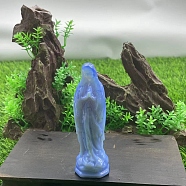 Opalite Carved Healing Virgin Mary Figurines, Reiki Energy Stone Display Decorations, 100mm(PW-WG30485-16)