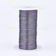 Eco-Friendly Round Copper Wire, Copper Beading Wire for Jewelry Making, Long-Lasting Plated, Gunmetal, 26 Gauge, 0.4mm, about 1706.03 Feet(520m)/500g(CWIR-K001-01-0.4mm-B)