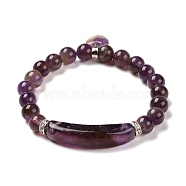 Natural Rhodonite Beads Charm Bracelets, Heart, 2-1/4 inch(56mm)(BJEW-K164-B09)